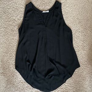 Flowy Black Tank Blouse